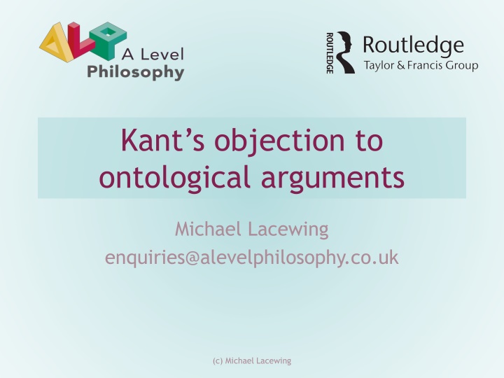 kant s objection to ontological arguments