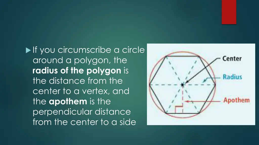 if you circumscribe a circle around a polygon