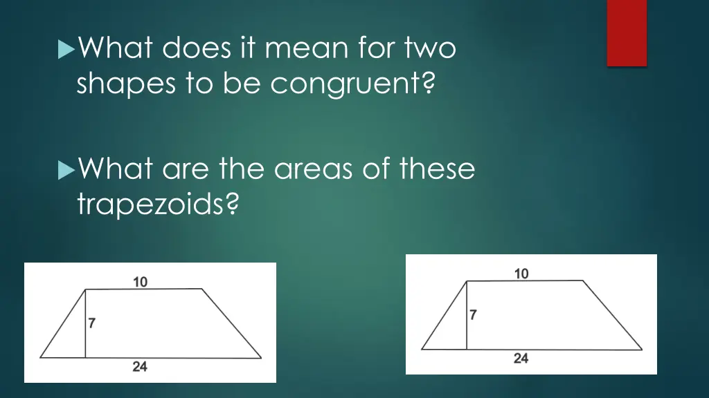 what does it mean for two shapes to be congruent