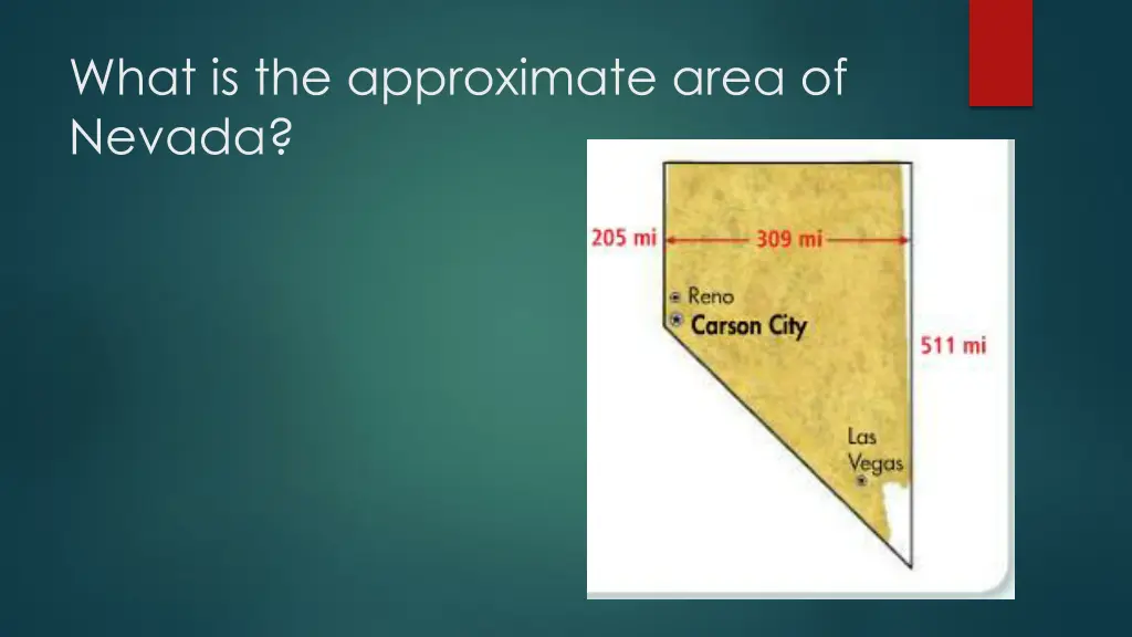 what is the approximate area of nevada