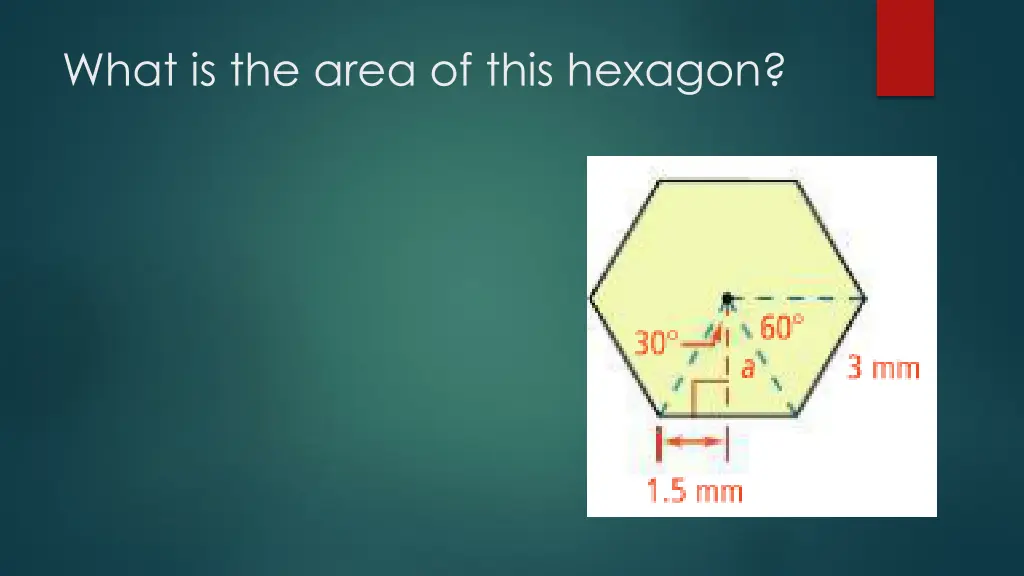 what is the area of this hexagon