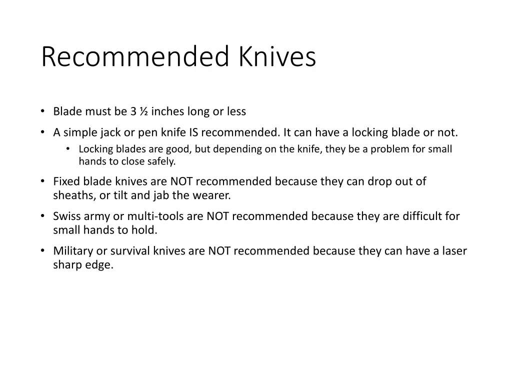 recommended knives