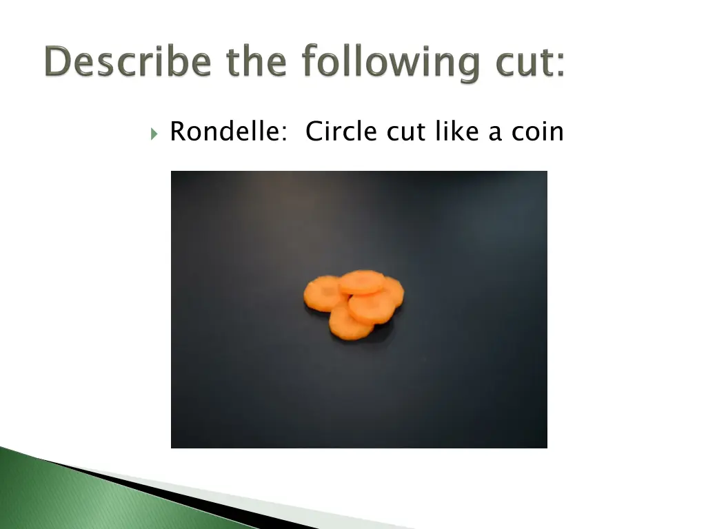 rondelle circle cut like a coin