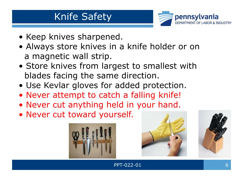 knife safety