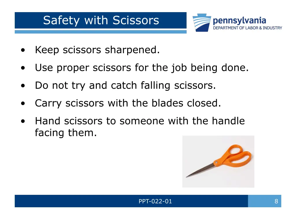 safety with scissors