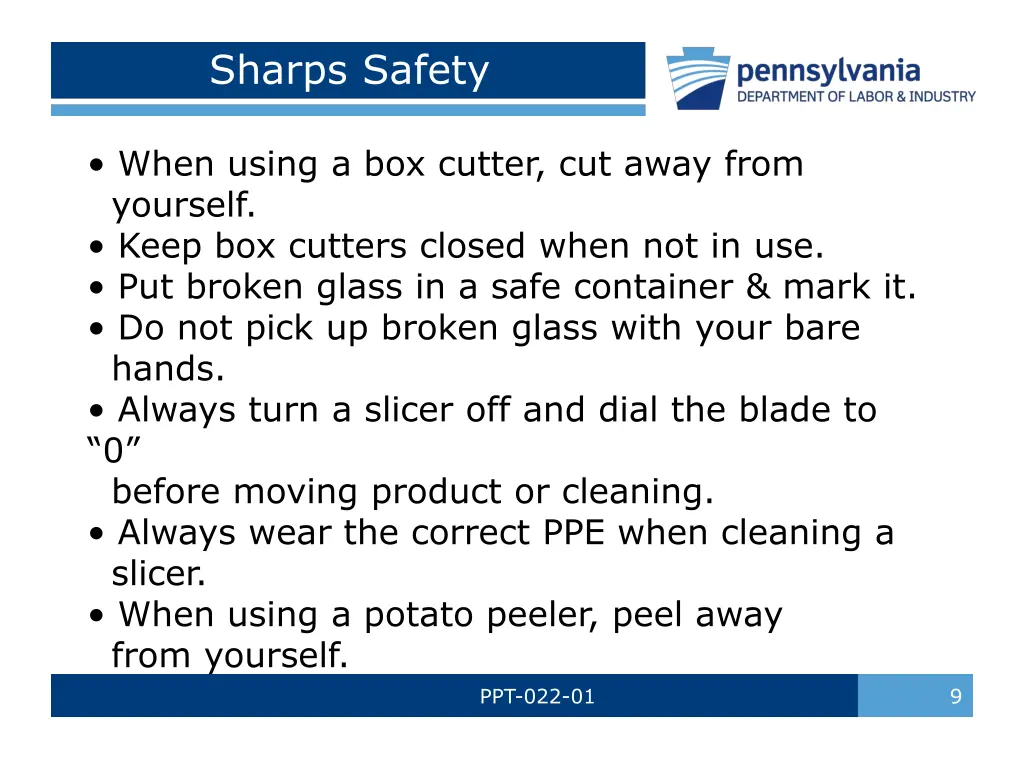 sharps safety