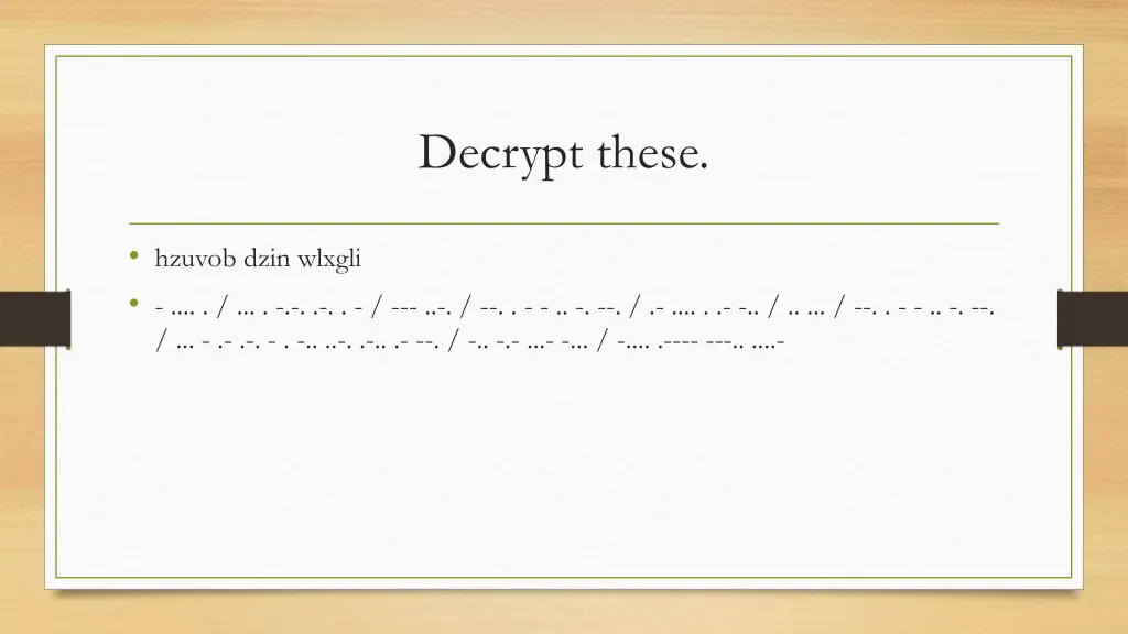 decrypt these