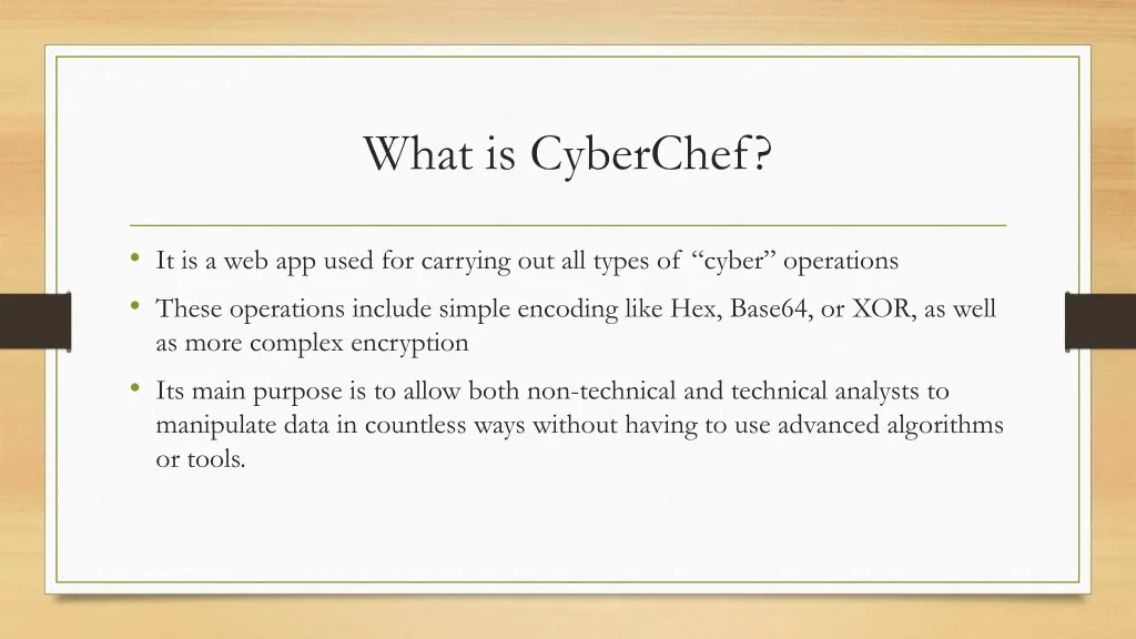 what is cyberchef