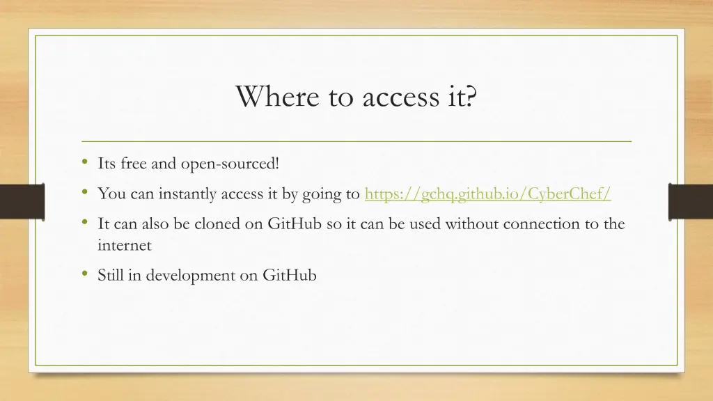 where to access it