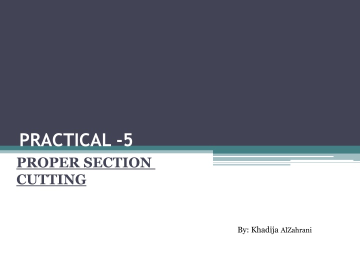 practical 5 proper section cutting