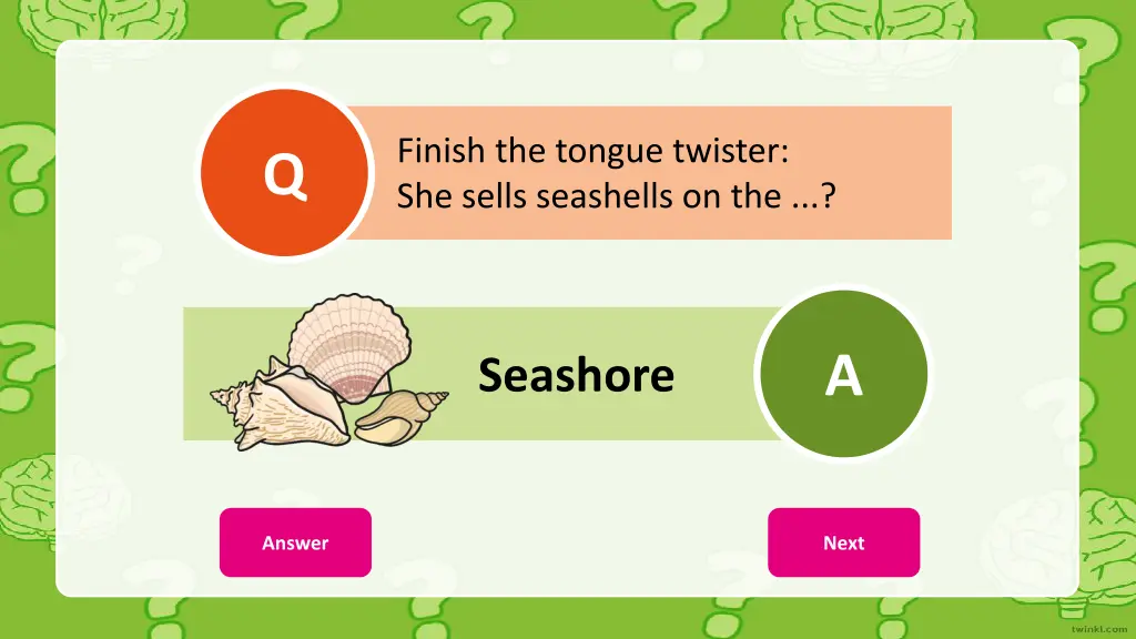 finish the tongue twister she sells seashells