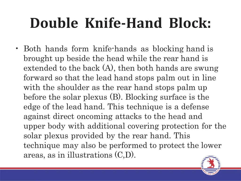 double knife hand block