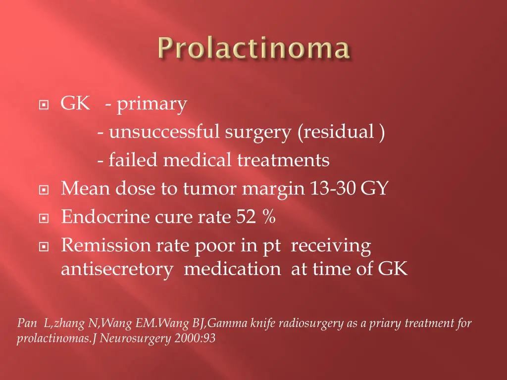 gk primary unsuccessful surgery residual failed