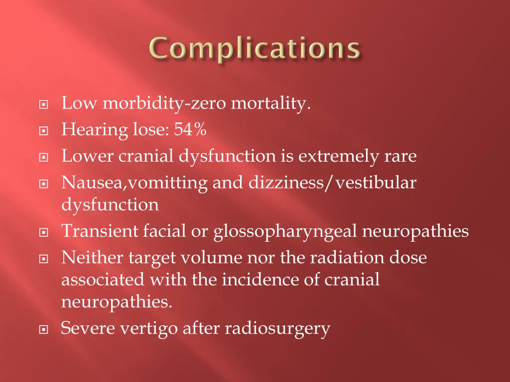 low morbidity zero mortality hearing lose