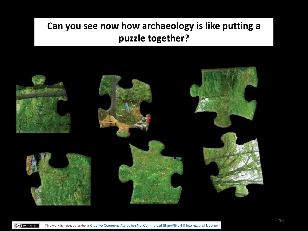 can you see now how archaeology is like putting