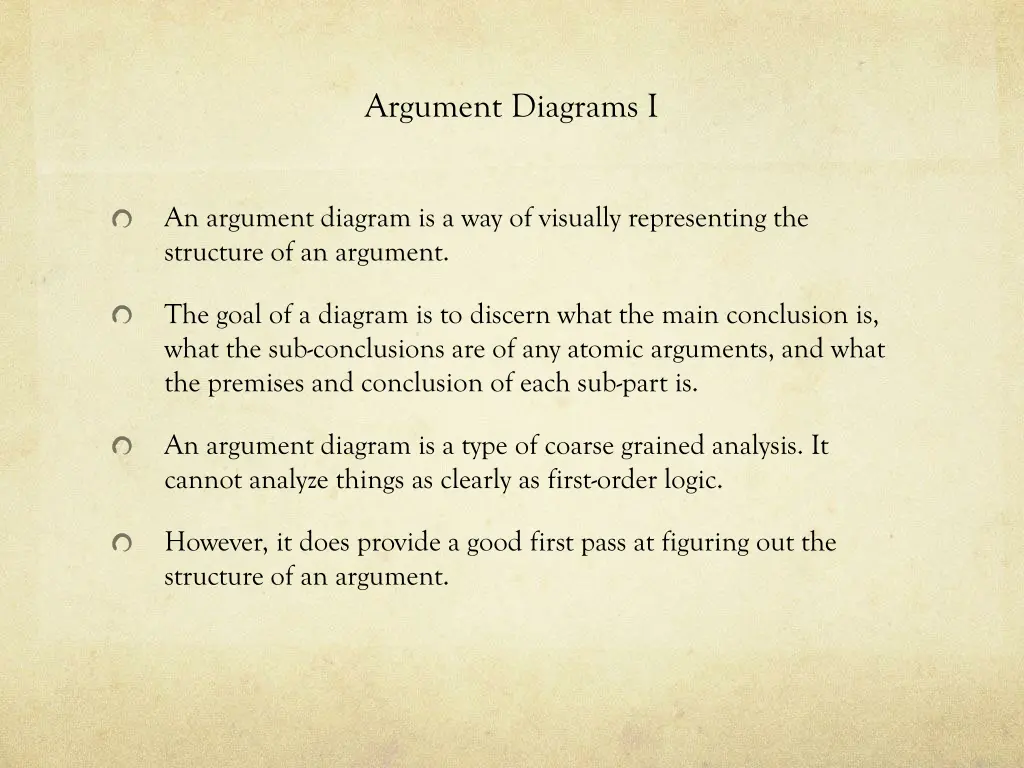 argument diagrams i