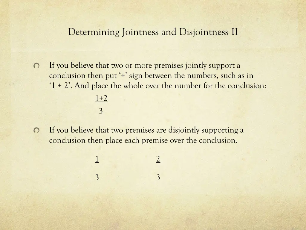 determining jointness and disjointness ii