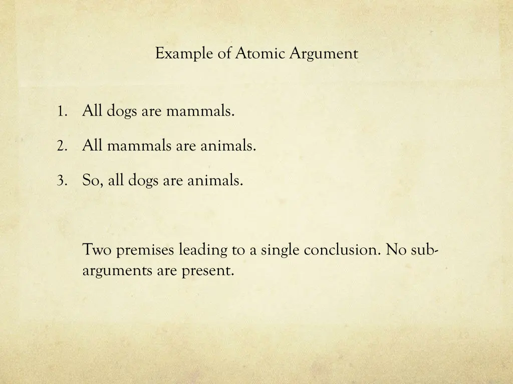 example of atomic argument