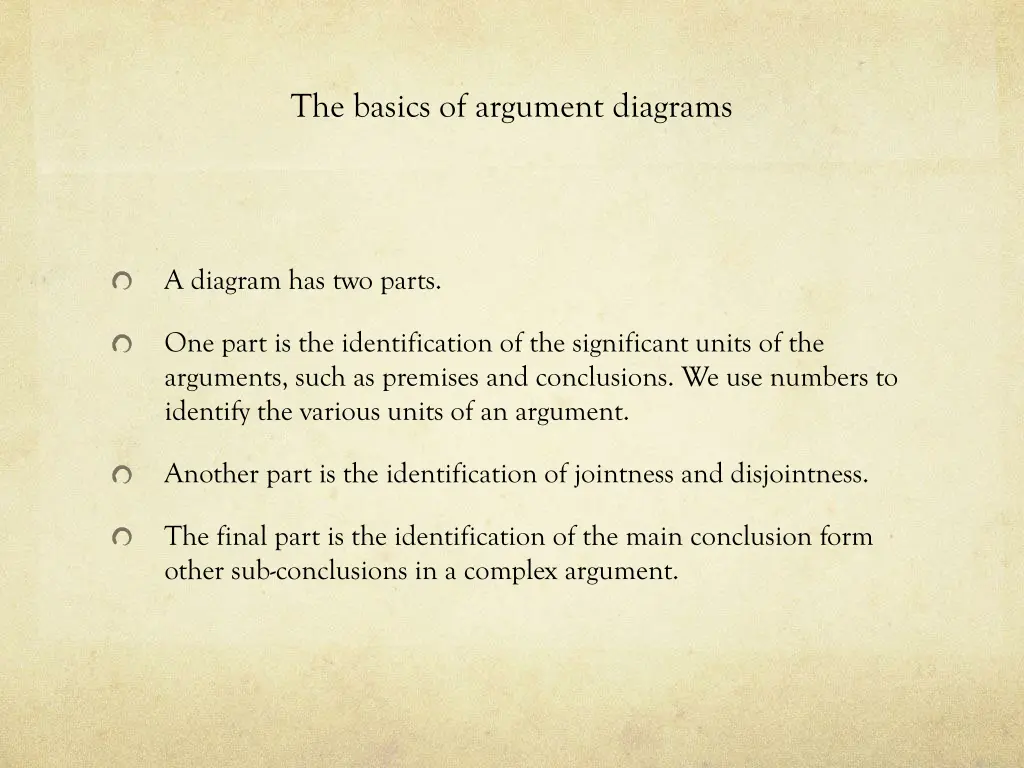 the basics of argument diagrams