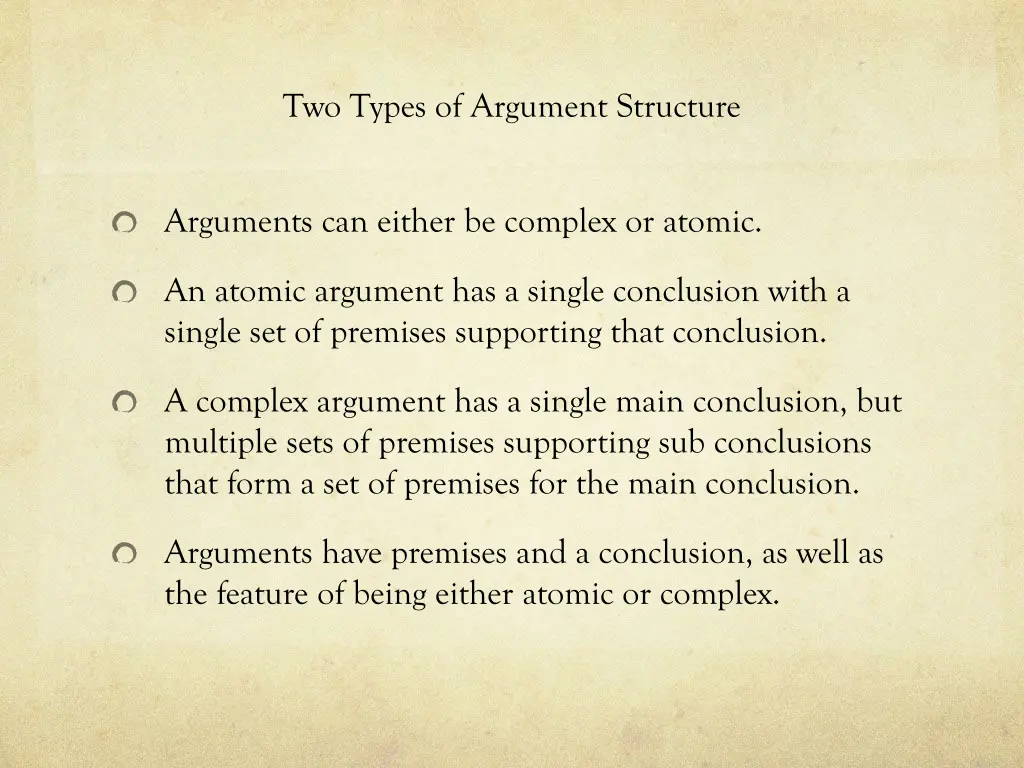 two types of argument structure