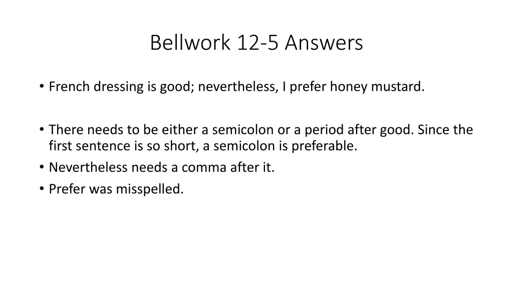 bellwork 12 5 answers 1