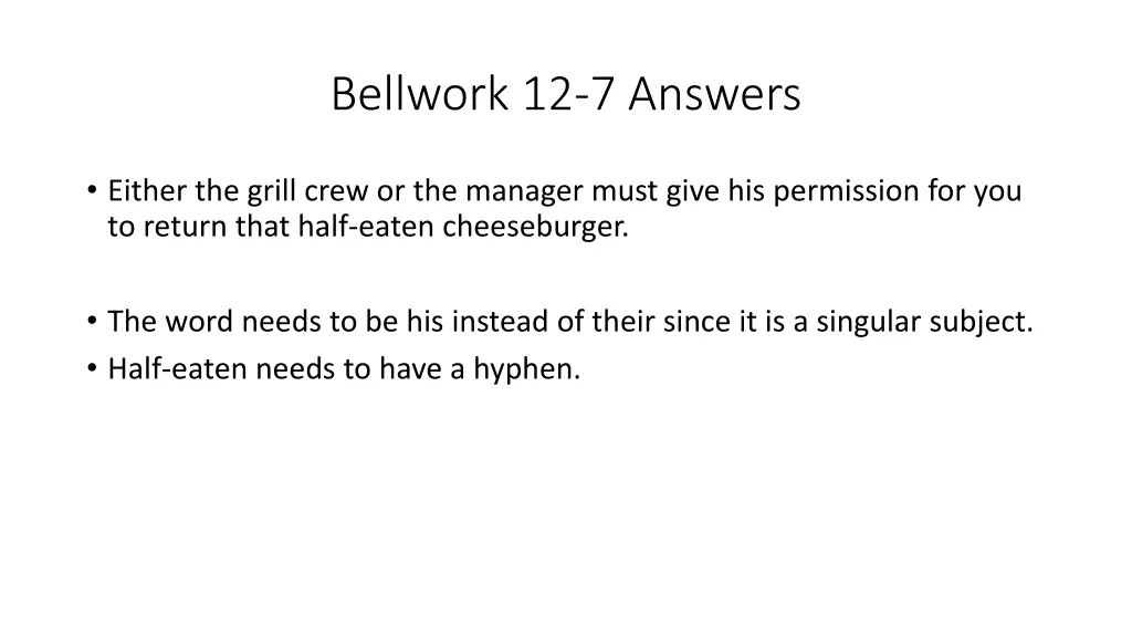 bellwork 12 7 answers