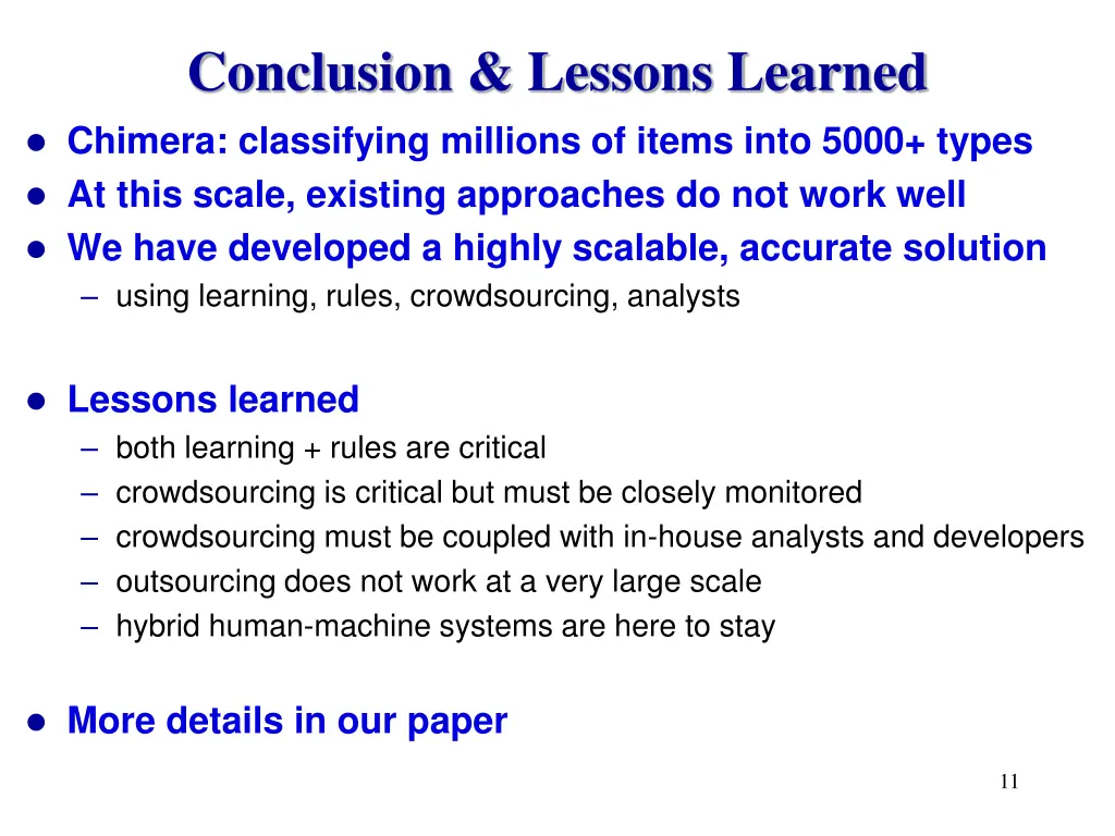 conclusion lessons learned