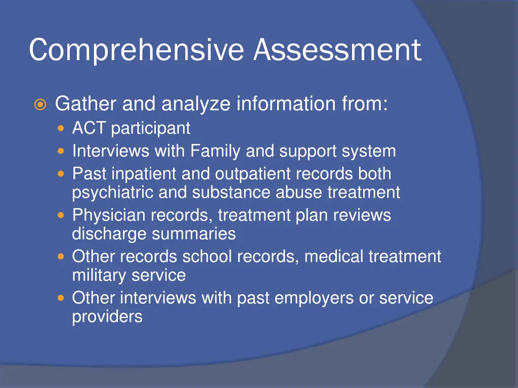 comprehensive assessment 1