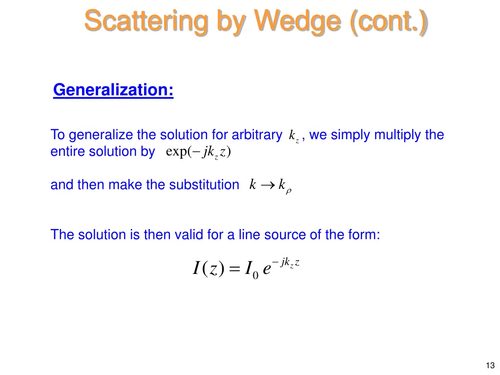 scattering by wedge cont 10