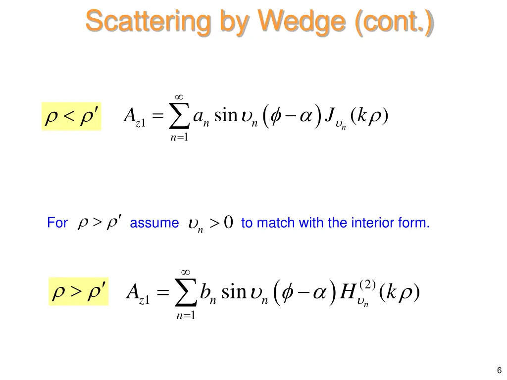 scattering by wedge cont 3