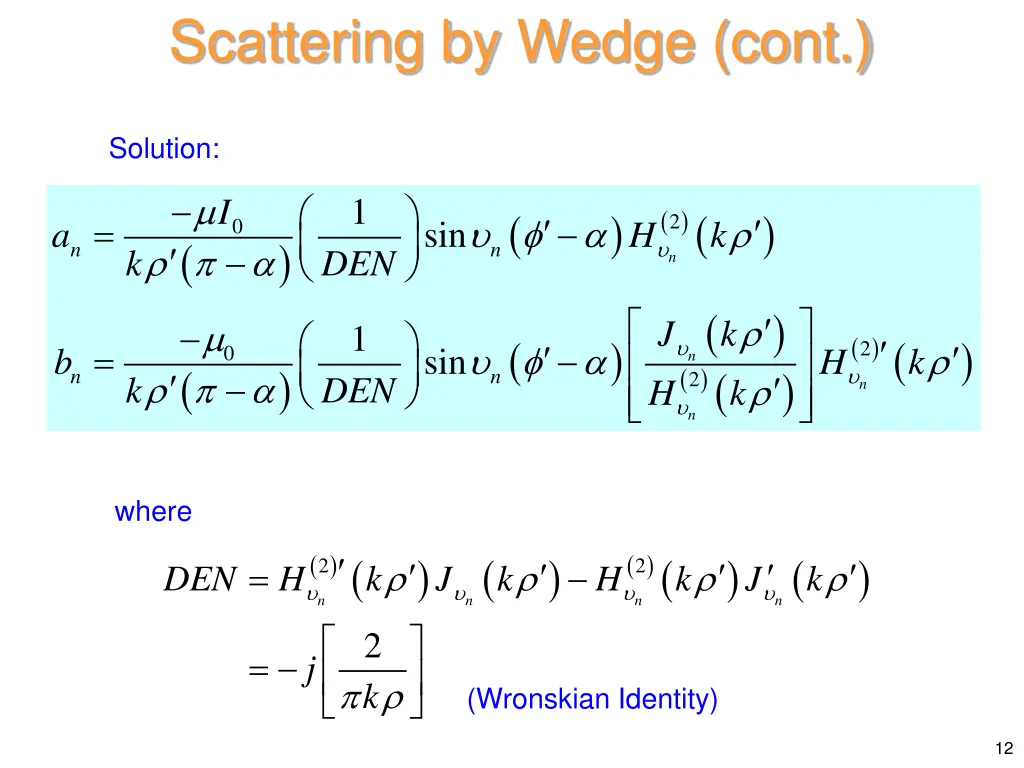 scattering by wedge cont 9