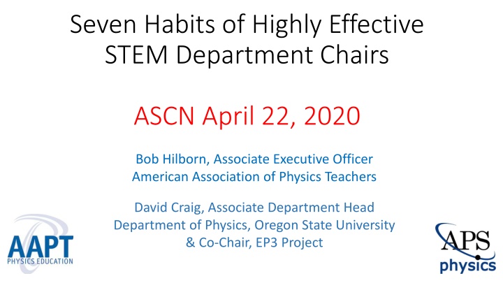 seven habits of highly effective stem department