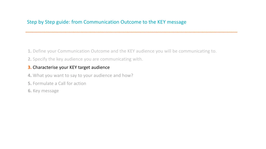 step by step guide from communication outcome 2