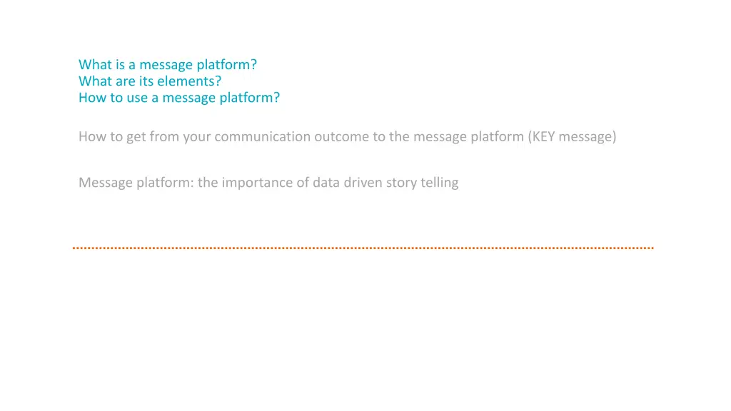 what is a message platform what are its elements 3