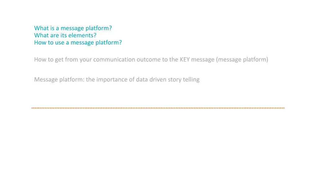 what is a message platform what are its elements