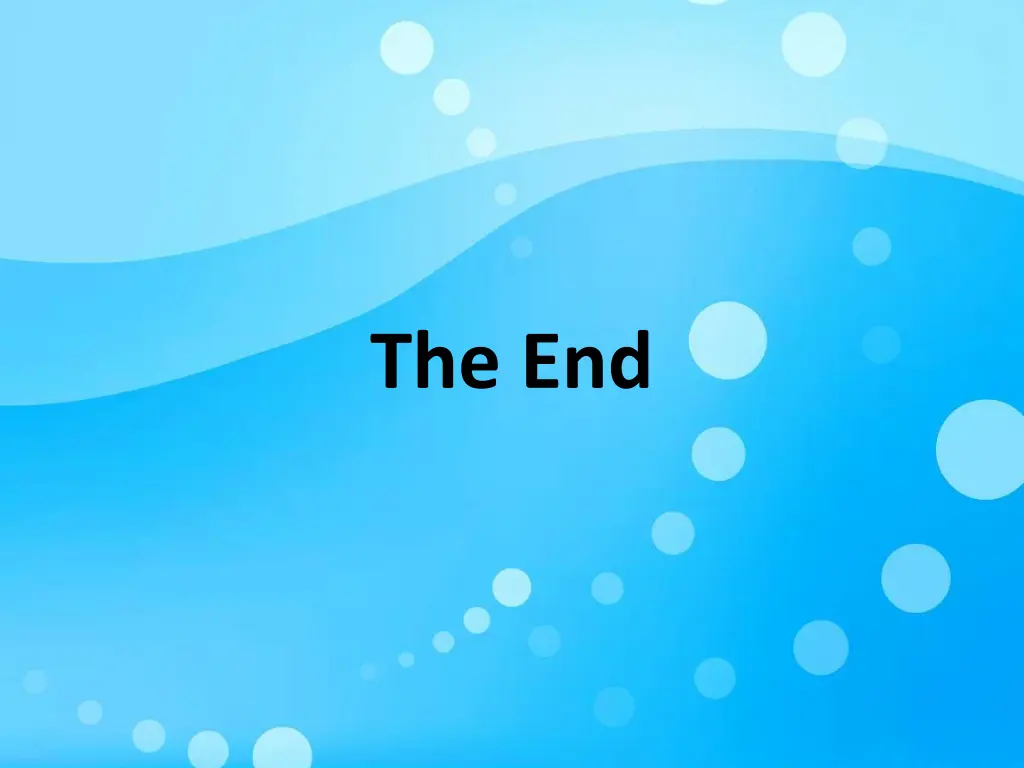 the end