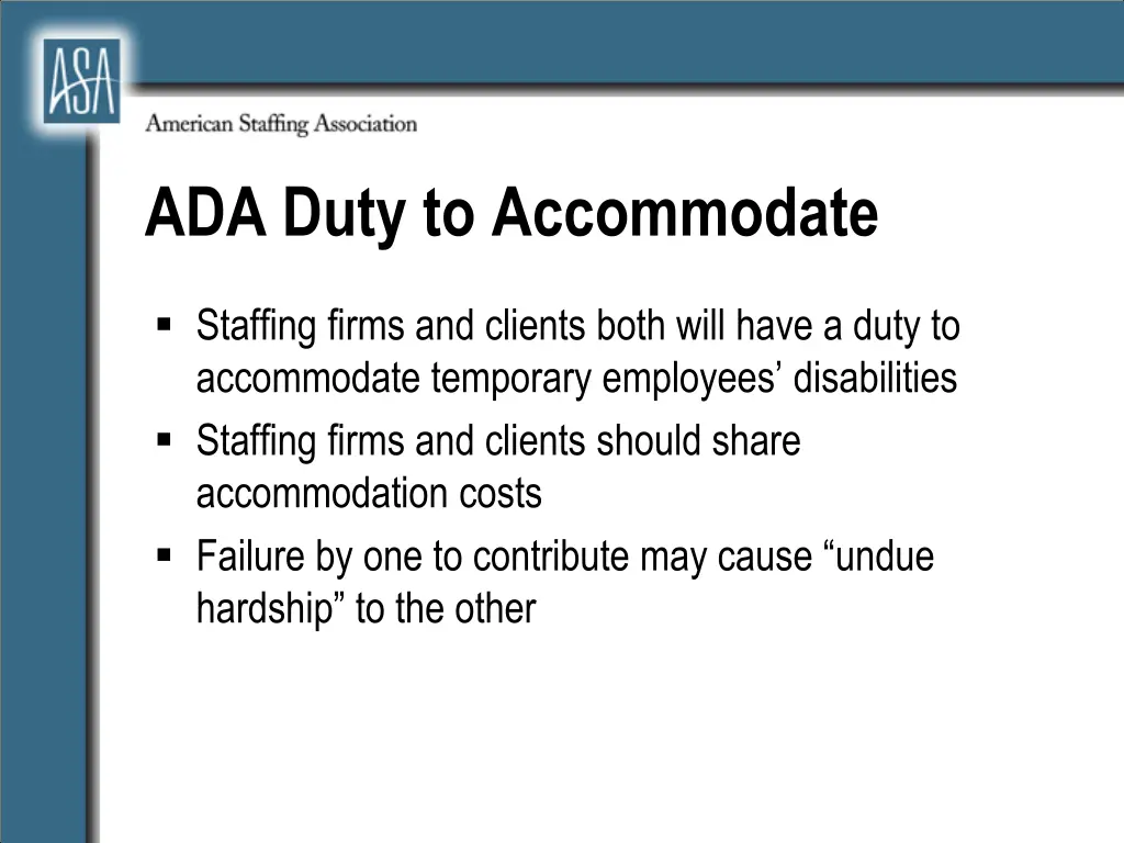 ada duty to accommodate