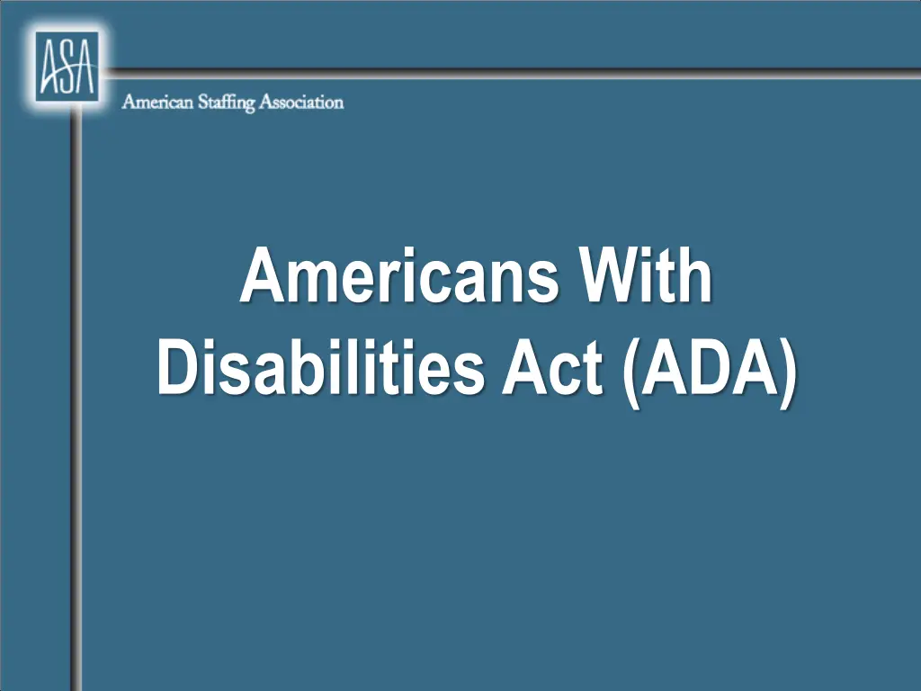 americans with disabilities act ada