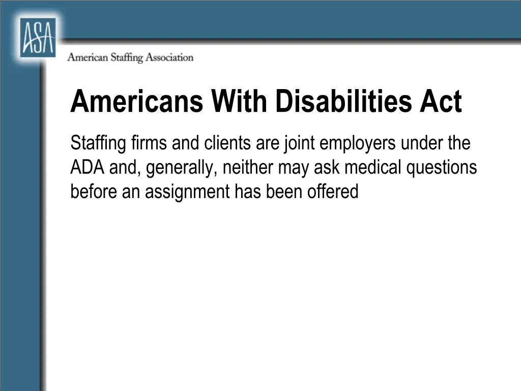 americans with disabilities act