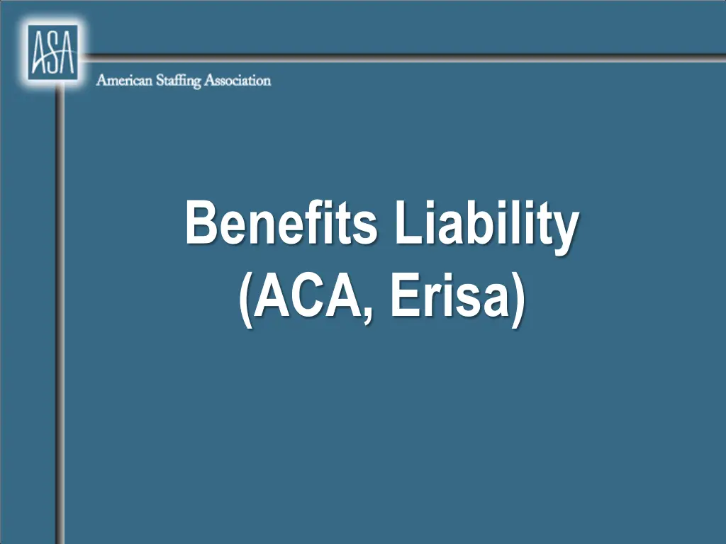 benefits liability aca erisa