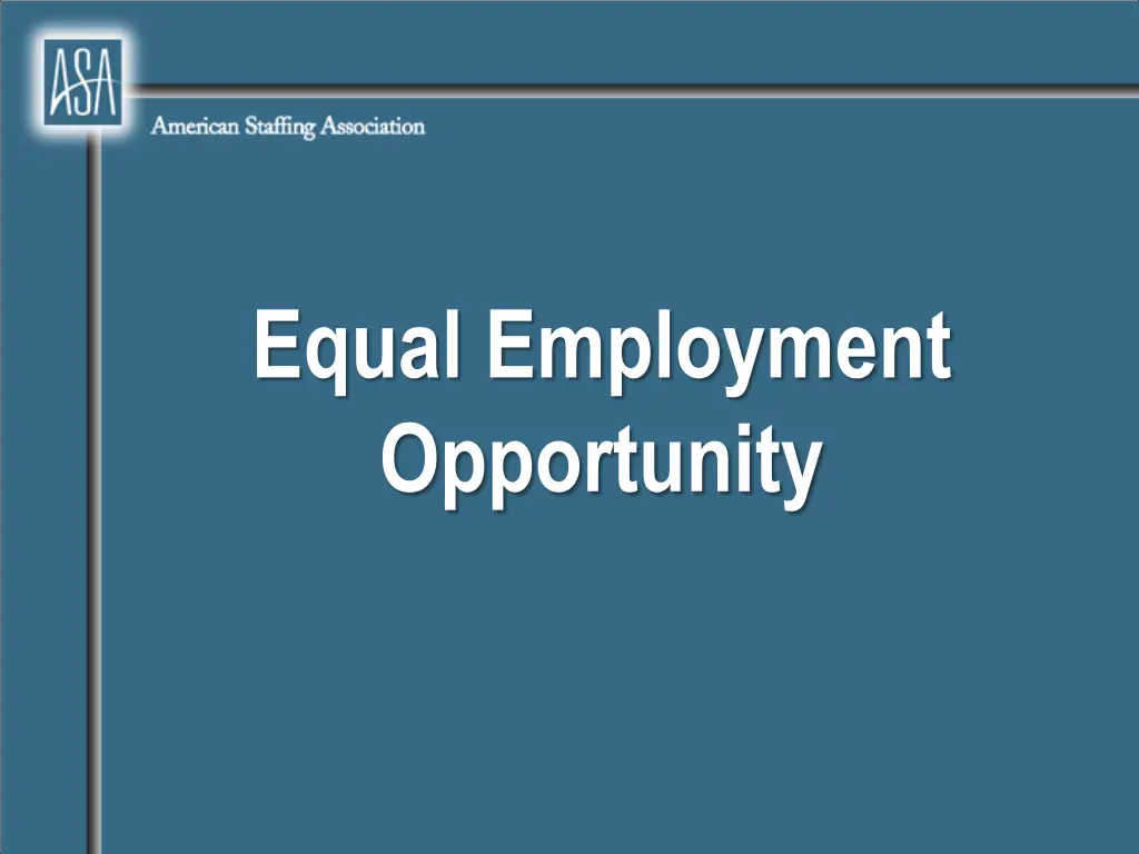 equal employment opportunity