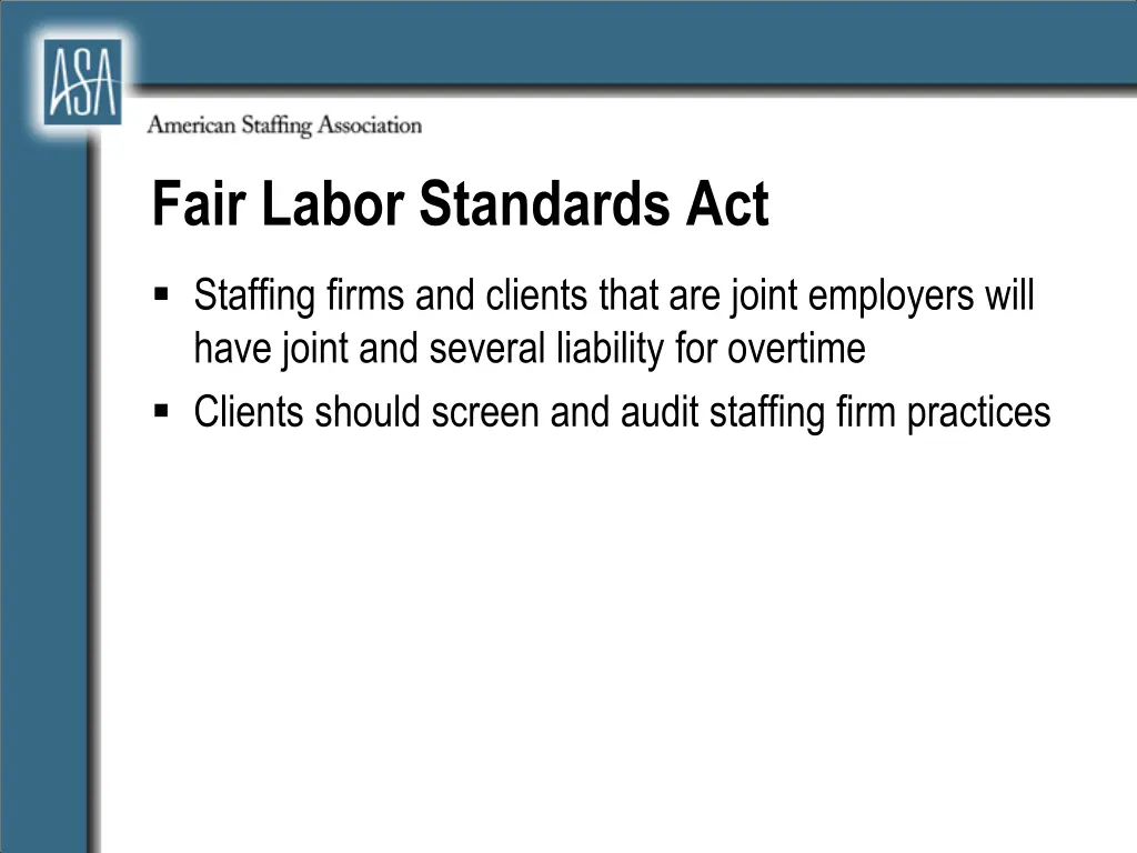 fair labor standards act 1