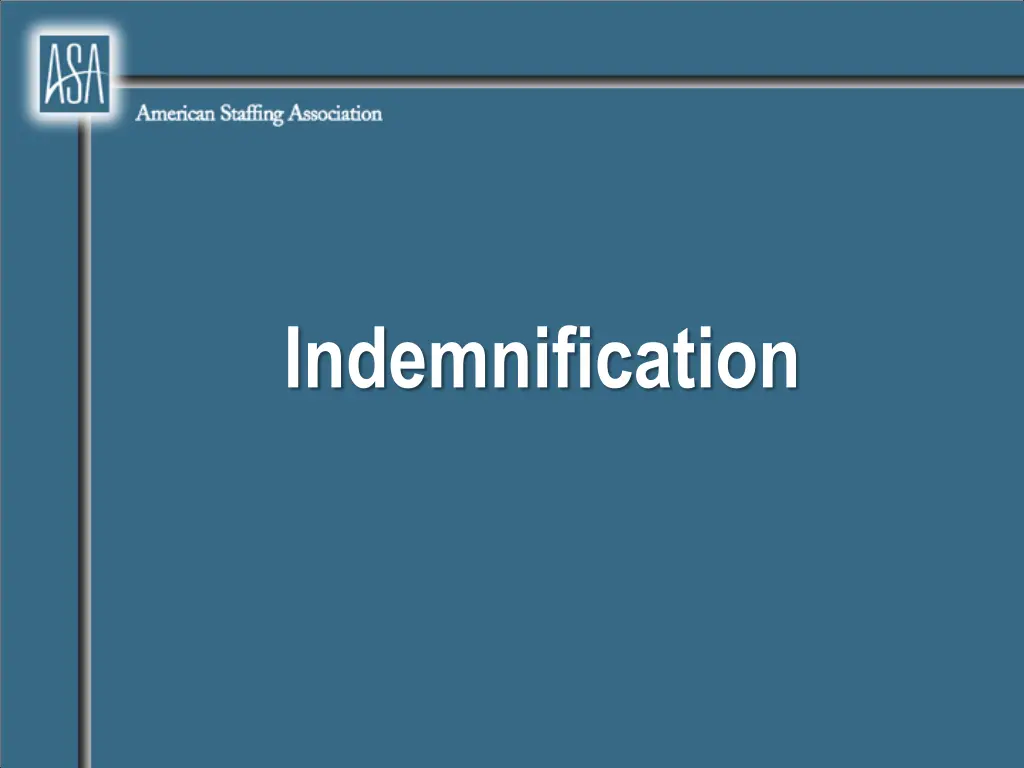 indemnification