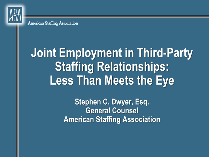 joint employment in third party staffing