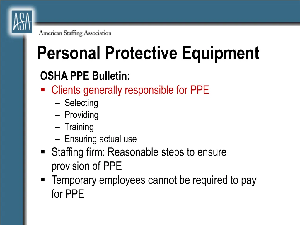 personal protective equipment