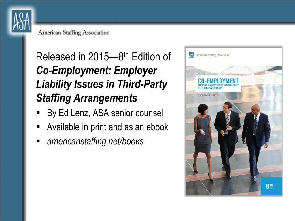 released in 2015 8 th edition of co employment