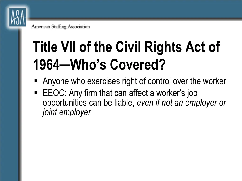 title vii of the civil rights act of 1964