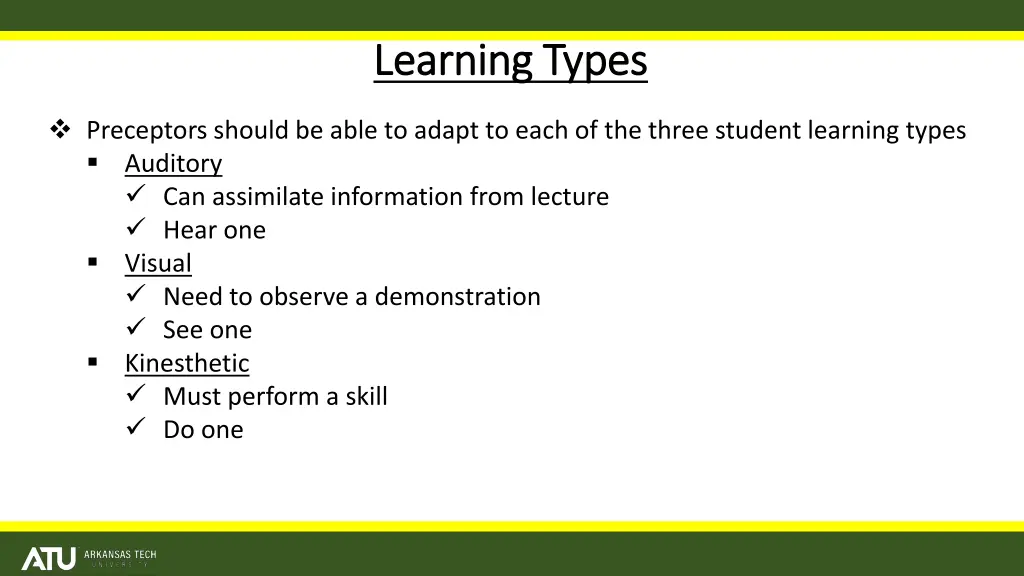 learning types learning types