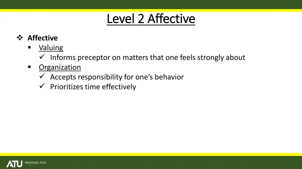 level 2 affective level 2 affective