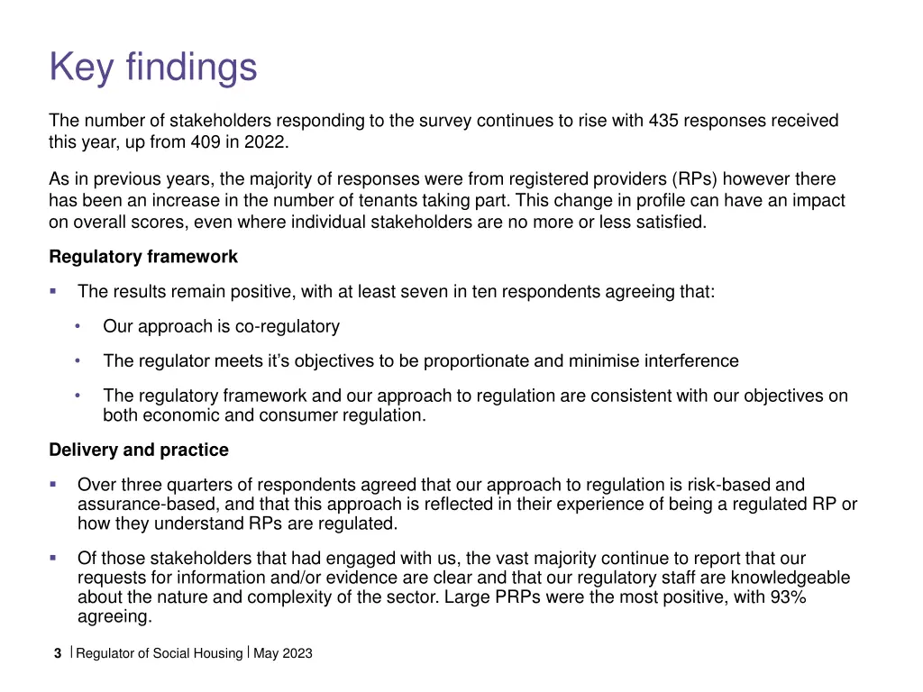 key findings